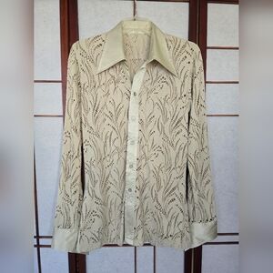 Men's Cream Lace Dance/Party Shirt